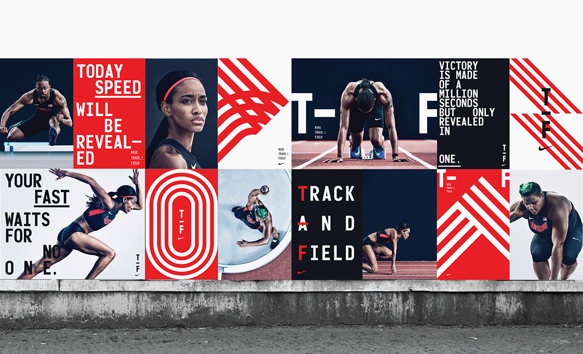 trackandfield StudioBuild identity branding  brandidentity graphicdesign design typography   Nike
