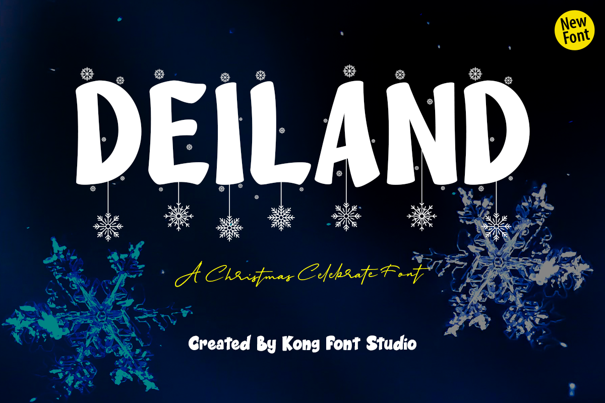 branding  celebrate Christmas deiland Display font Holiday Logotype snow snowy
