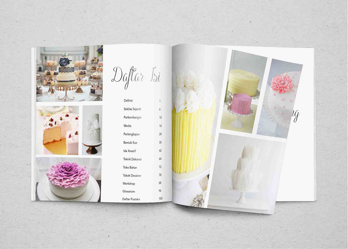 book cake magazine girly colorful Playful EDITROIAL Layout minimalist