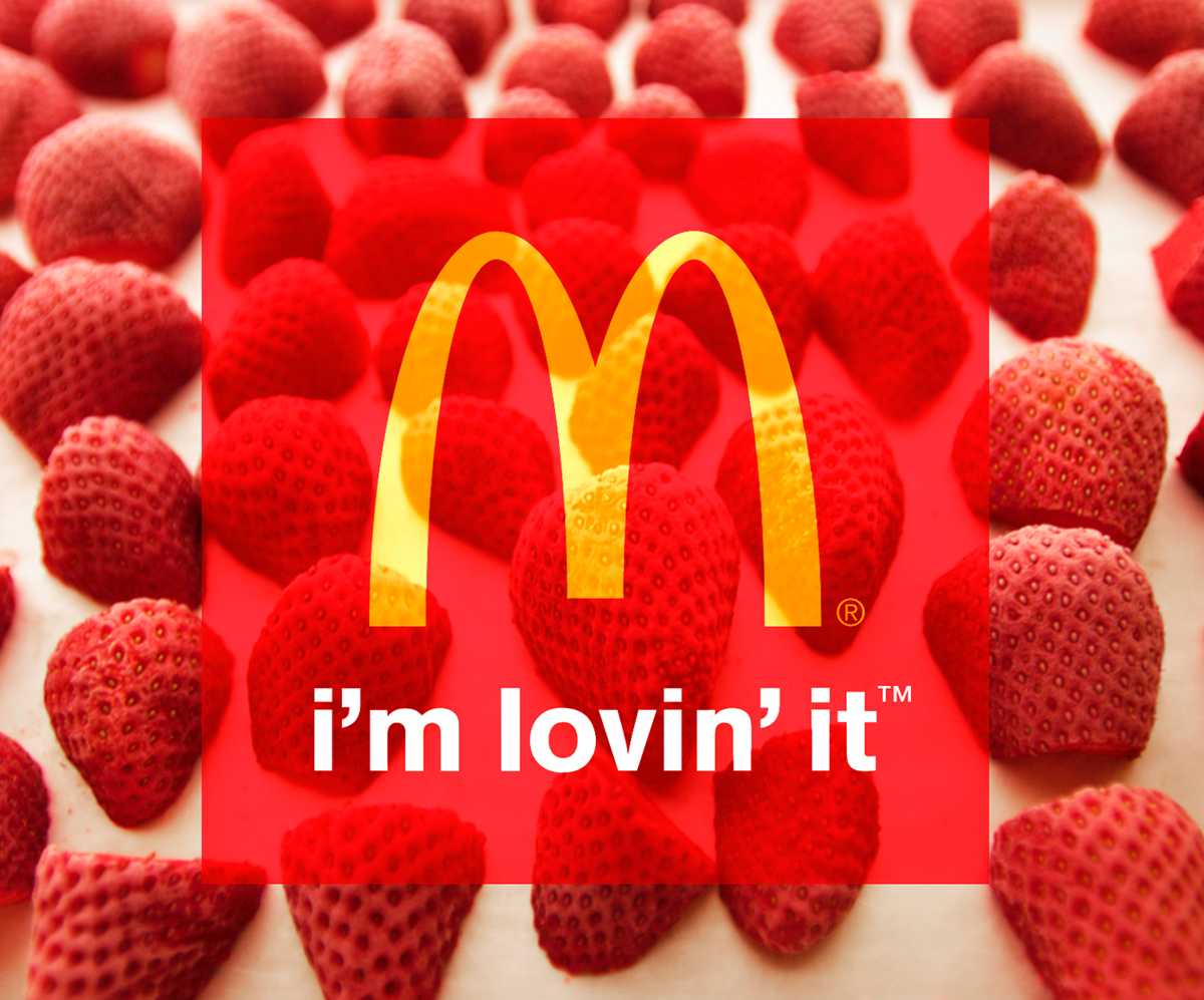 mcdonald's McDonalds strawberry Custard pie red Qatar doha creative art direction 
