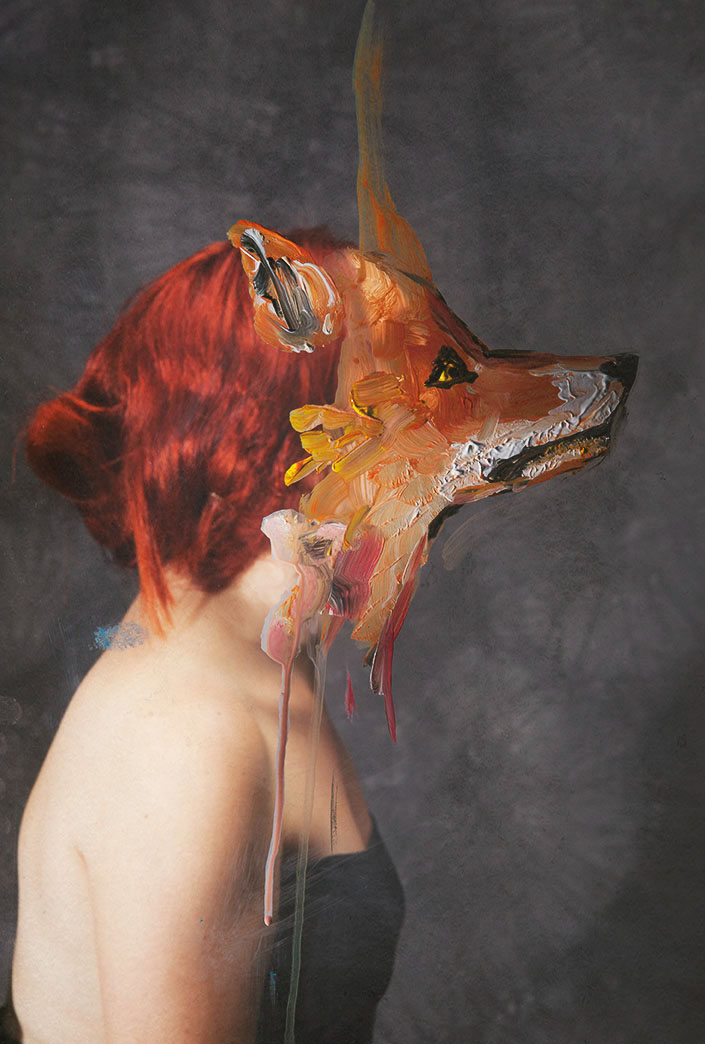 FOX animal photoillustration experiment ied portrait cute