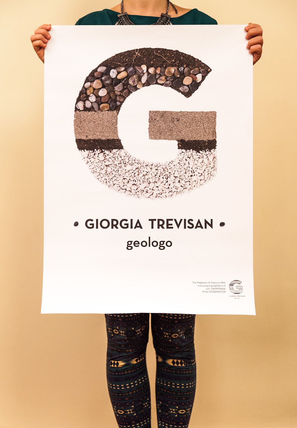 Geologist visual identity earth puglia stratigraphy Italy design graphic identity type