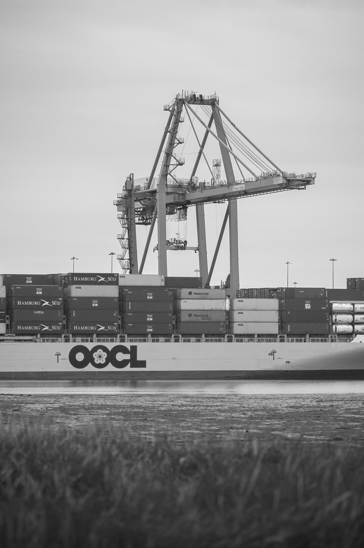 docks container ships shipping Estuary Coast port trade
