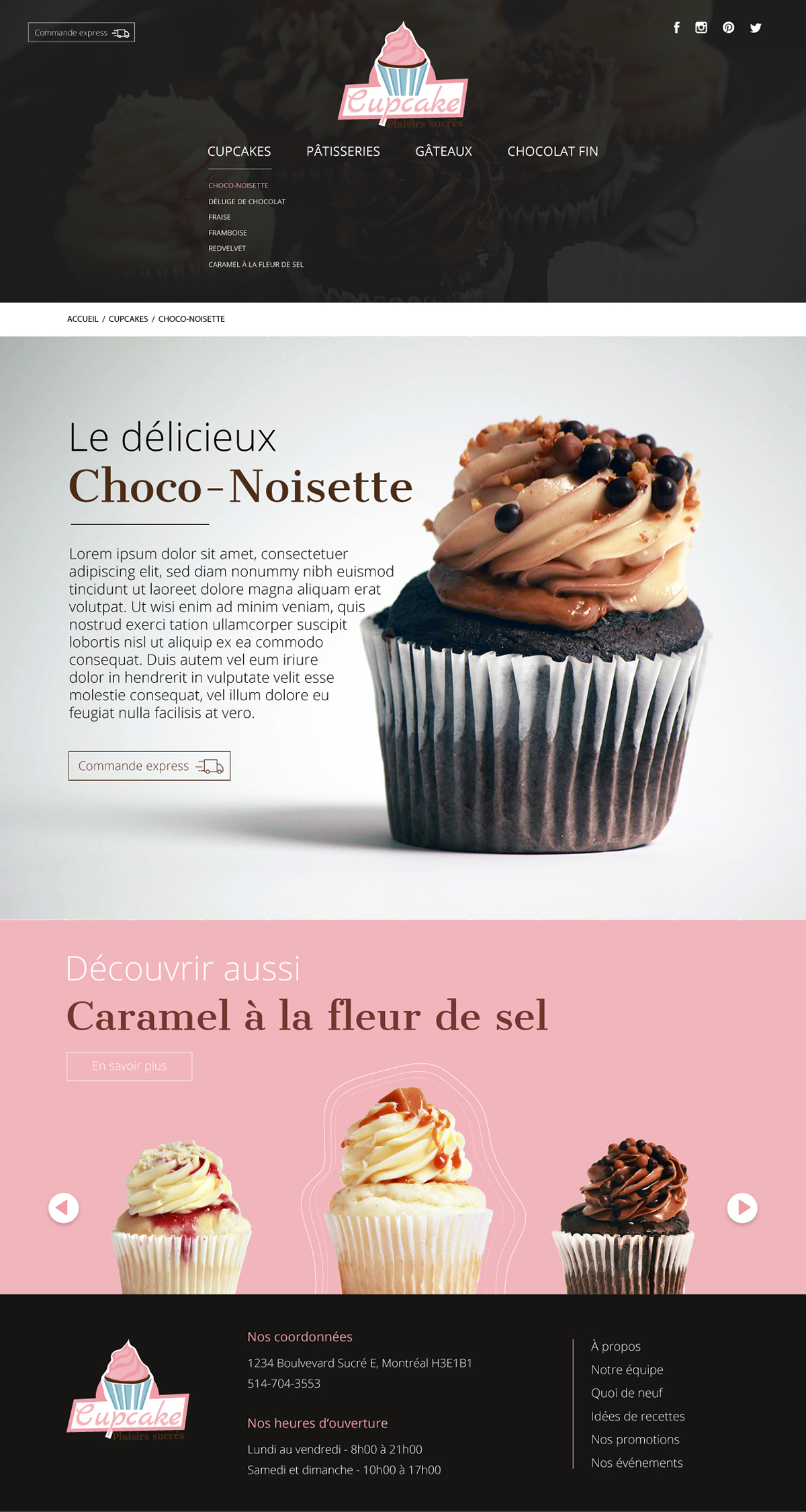 cupcake Web Design  colorful cake design