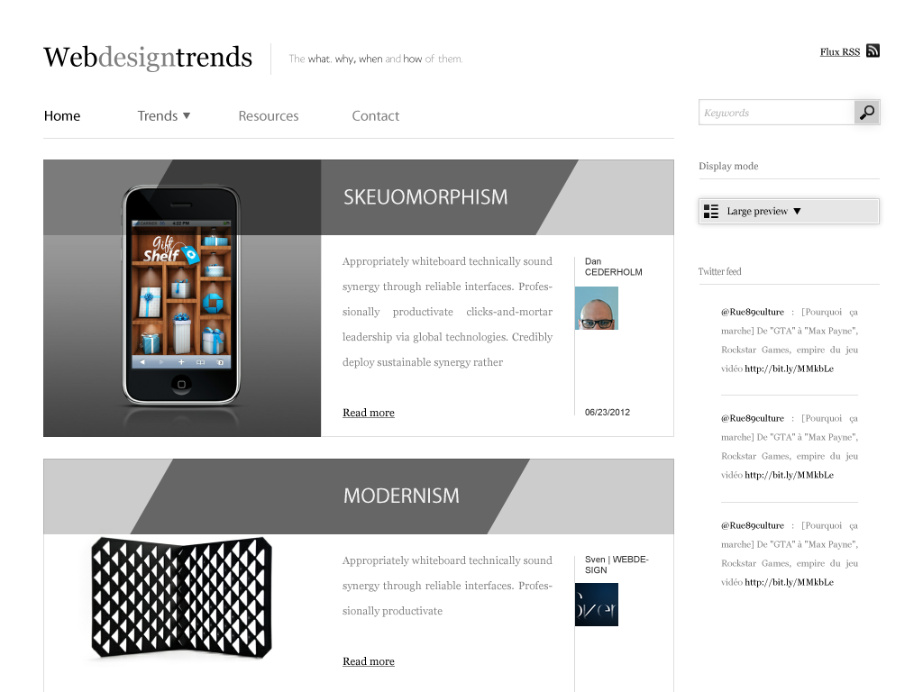 clean Webdesign trends Blog