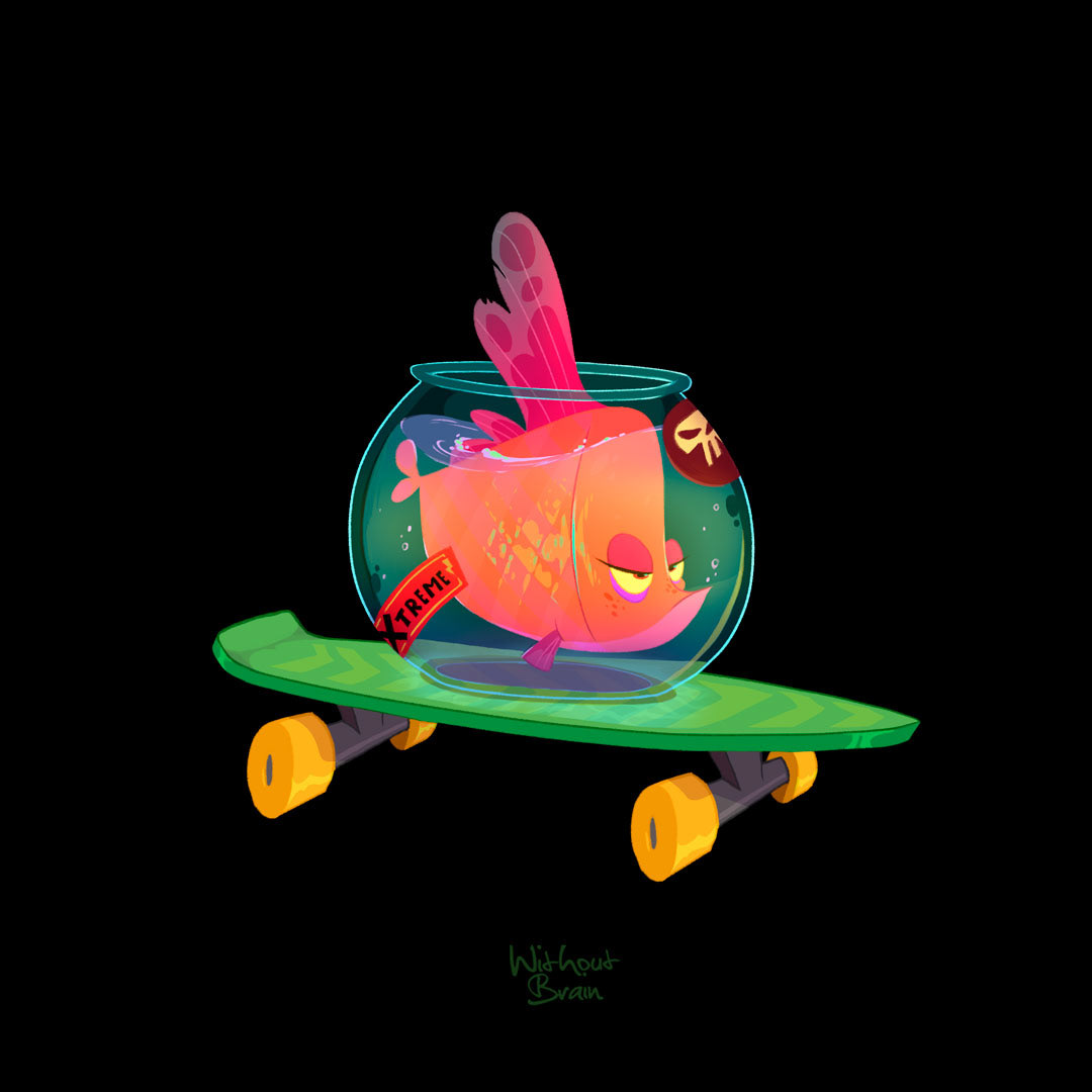 animals art cartoon Character design  colors concept art digital illustration Drawing  skate sketch