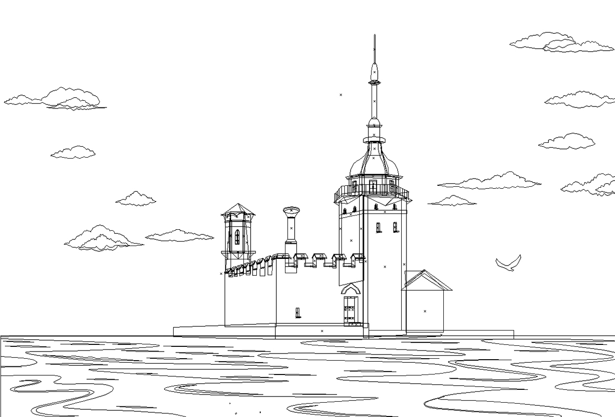 istanbul maiden's tower kız kulesi üsküdar tower maiden leander's tower Tower of Leandros Byzantine Constantinople Bosporus