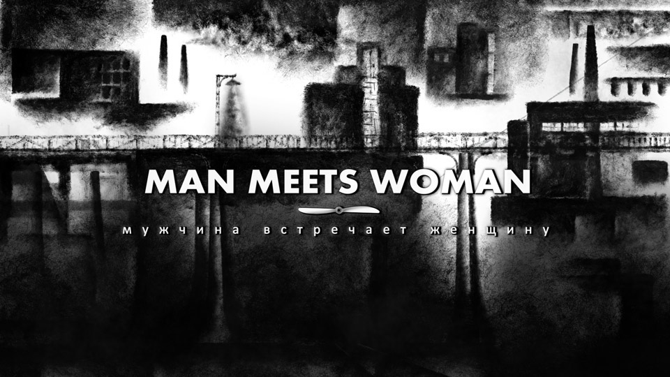 animation film anna karpova b&w black and white Character design  dmitry geller Expressionism Genre cinema MAN MEETS WOMAN noir
