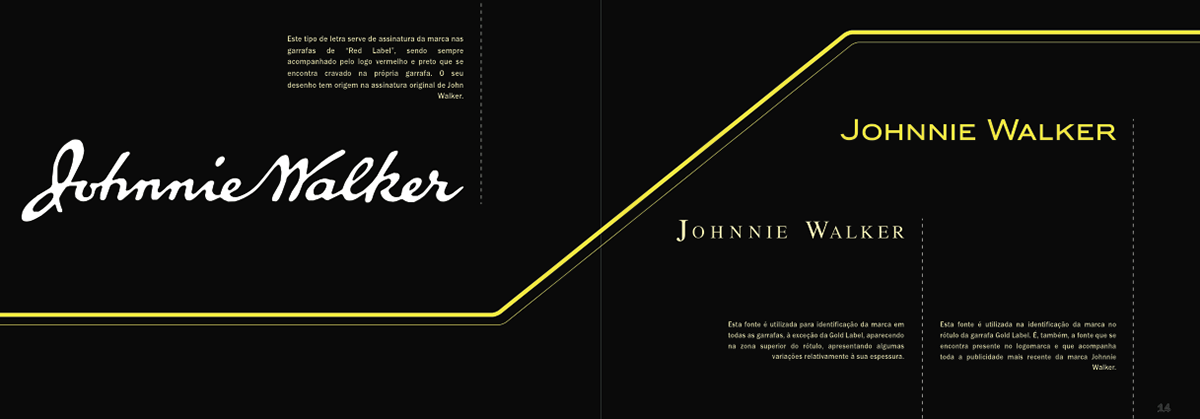brand book identity manual Johnnie Walker ntc Universidade Aveiro