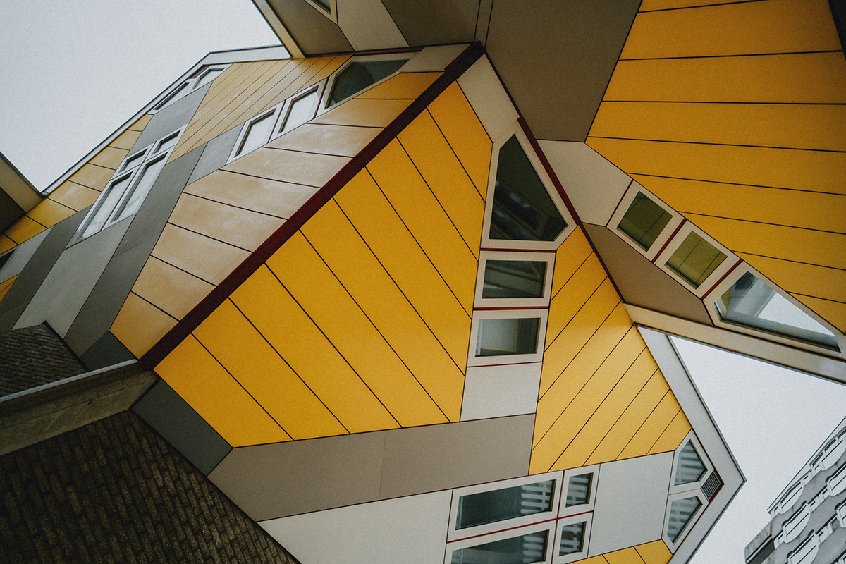 Rotterdam Netherlands Photography  photographer minimal Travel vacation ladnscape yellow cube houses