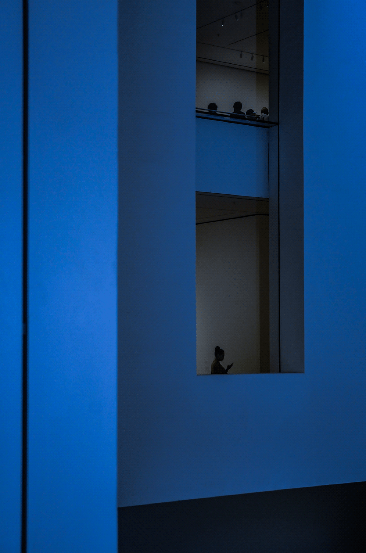 architecture blue Isolated moma New York people Photography  photoshop solitary street photography