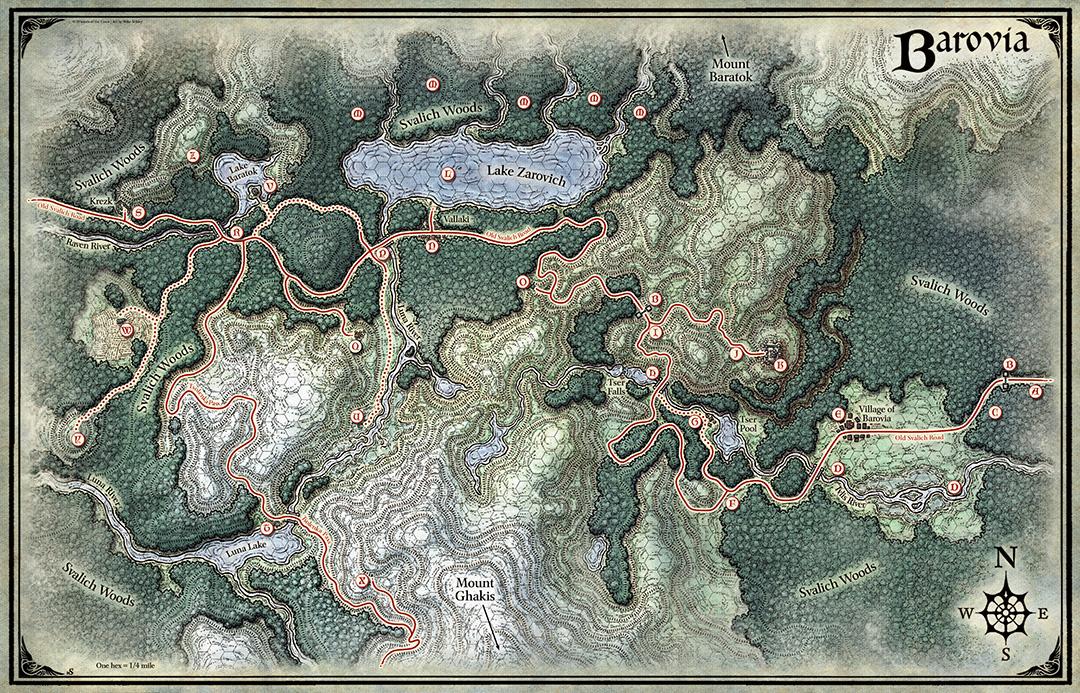 This map of The Land of Barovia was created as part of a large set of image...