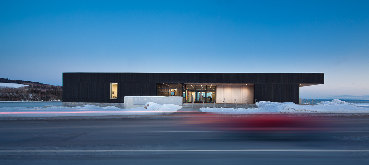 libray  bibliothèque  quebec Canada photographe d'architecture  architectural photographer modern winter hiver