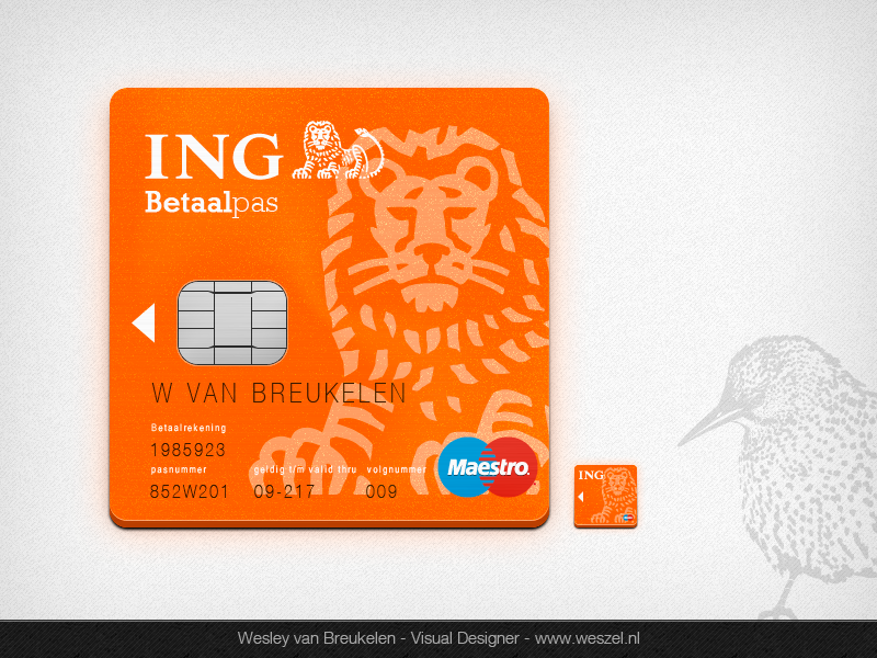Rabobank  ing  ABN-AMRO Icon Bank card pas money Geld Bankpas