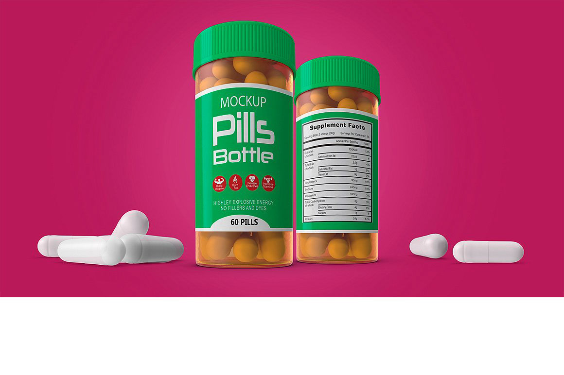 mock-up pills pills bottle medical mock-up creative market by creative powered by by creative market