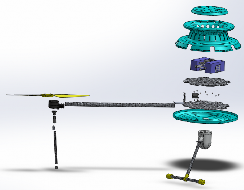 Solidworks solid 3D drone drones Copter 3d modeling mechanical Mechanical Design octocopter