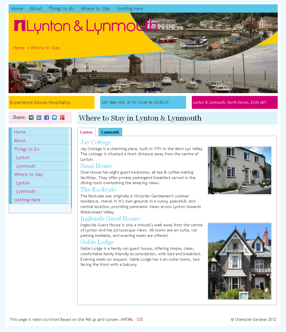 lynton Lynmouth town village design graphics web graphics Website brand