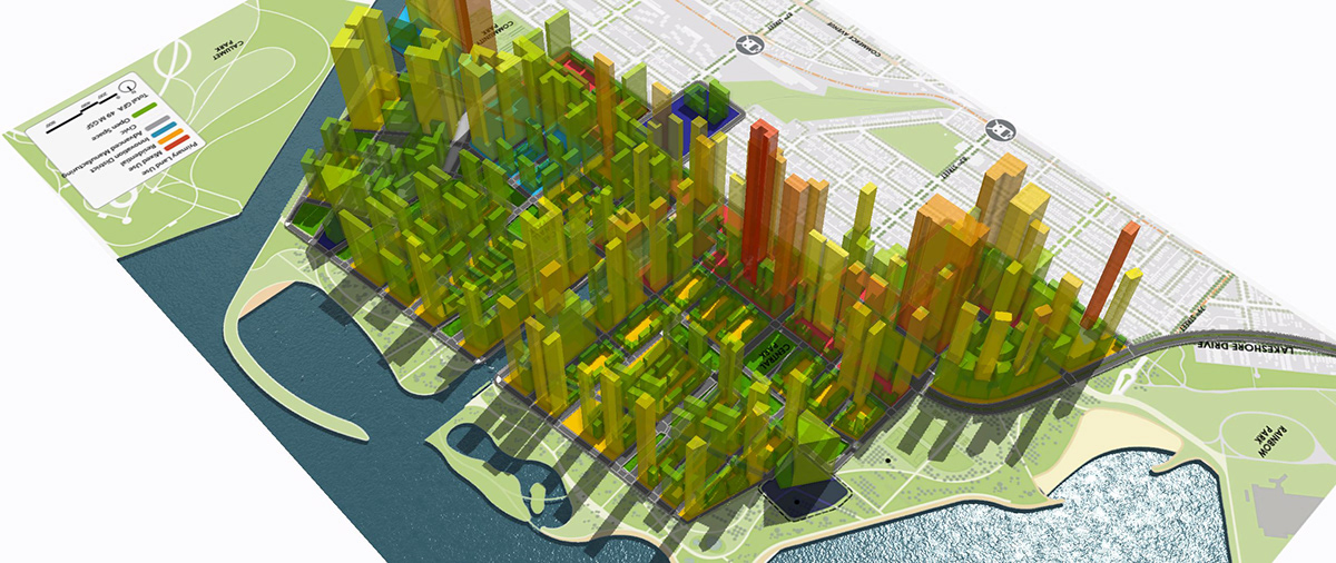 SOM University of Chicago UrbanCCD Lake Side chicago simulation urban planning