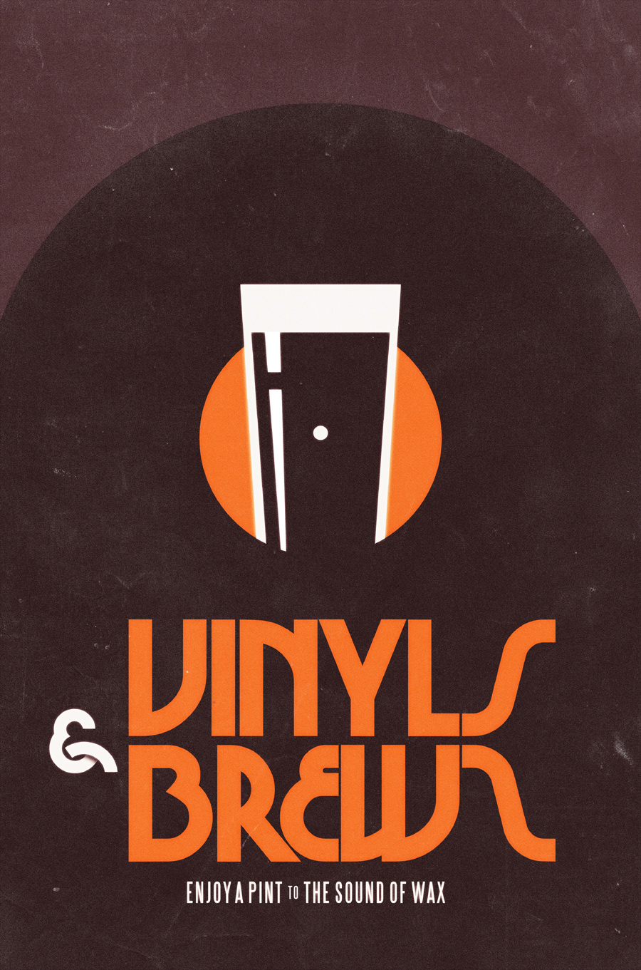 print poster  brews vinyl  beer  vintage  retro  Illustration