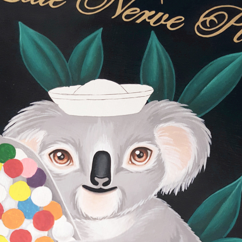 pill medicine koala lowbrow pop surrealism