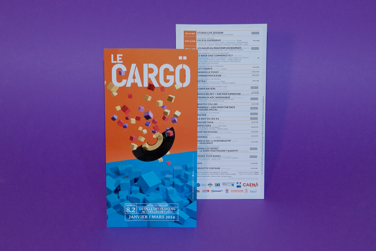 Le Cargo caen Atelier Pam programme flyer affiche papier