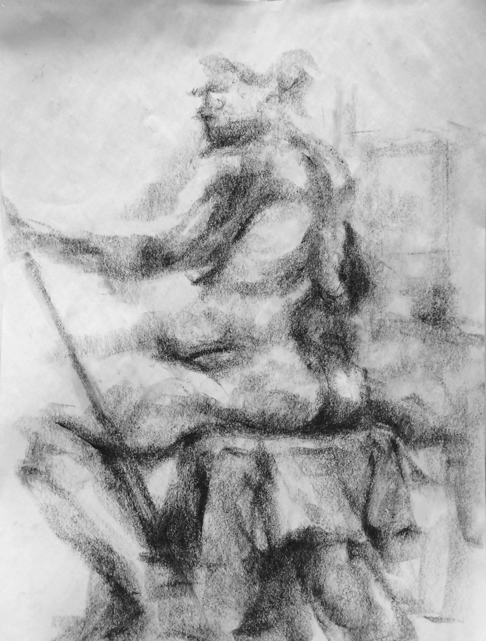 Foundation Year charcoal Figure Drawing