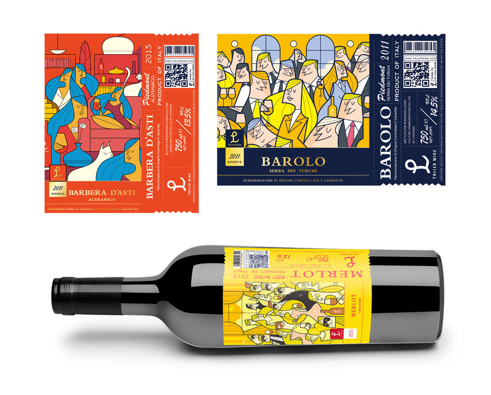 china chinese wine ILLUSTRATION  Label vino beverage Food 
