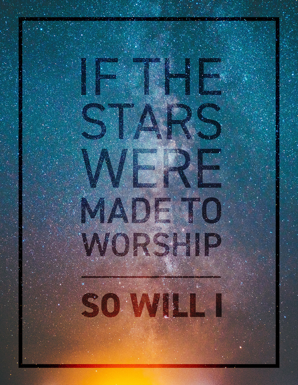 Adobe Portfolio Poster Design graphic design  if the stars so will i