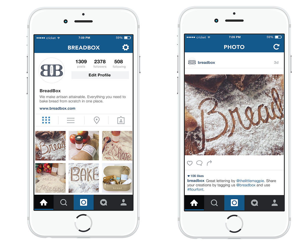 design bread baking instagram Website Breadbox