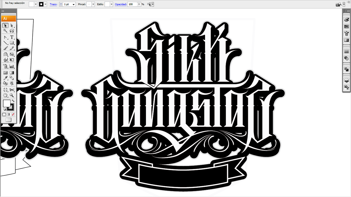 digital lettering  lettering  gangster  hood scriptures  music logo  Rap Logo