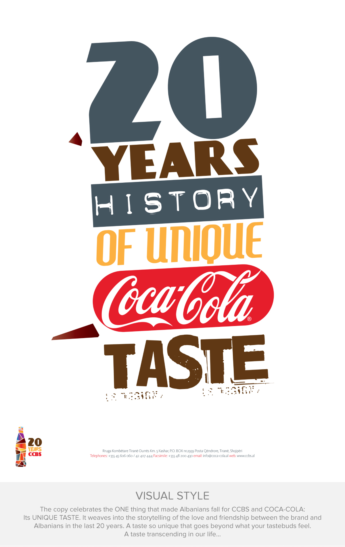 CCBS anniversary concept creative Albania Coca-Cola
