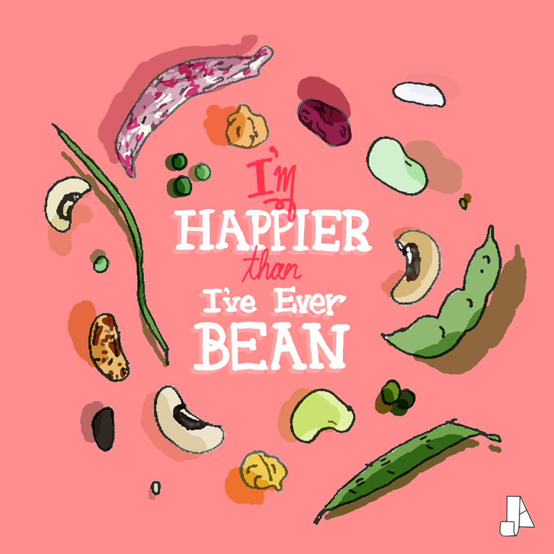 Jenny Acosta MICA Food  food puns food illustration design lettering HAND LETTERING puns Love print color