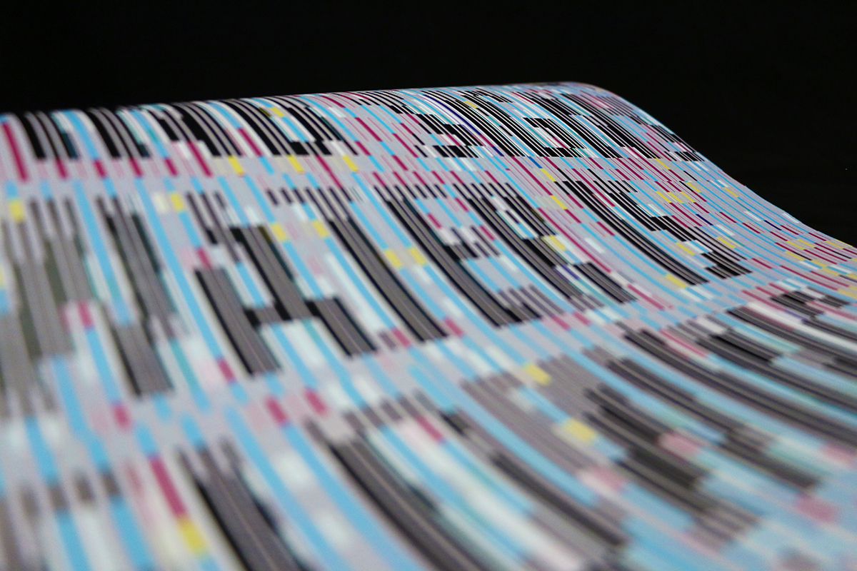 Typeface poster pattern Glitch typography  
