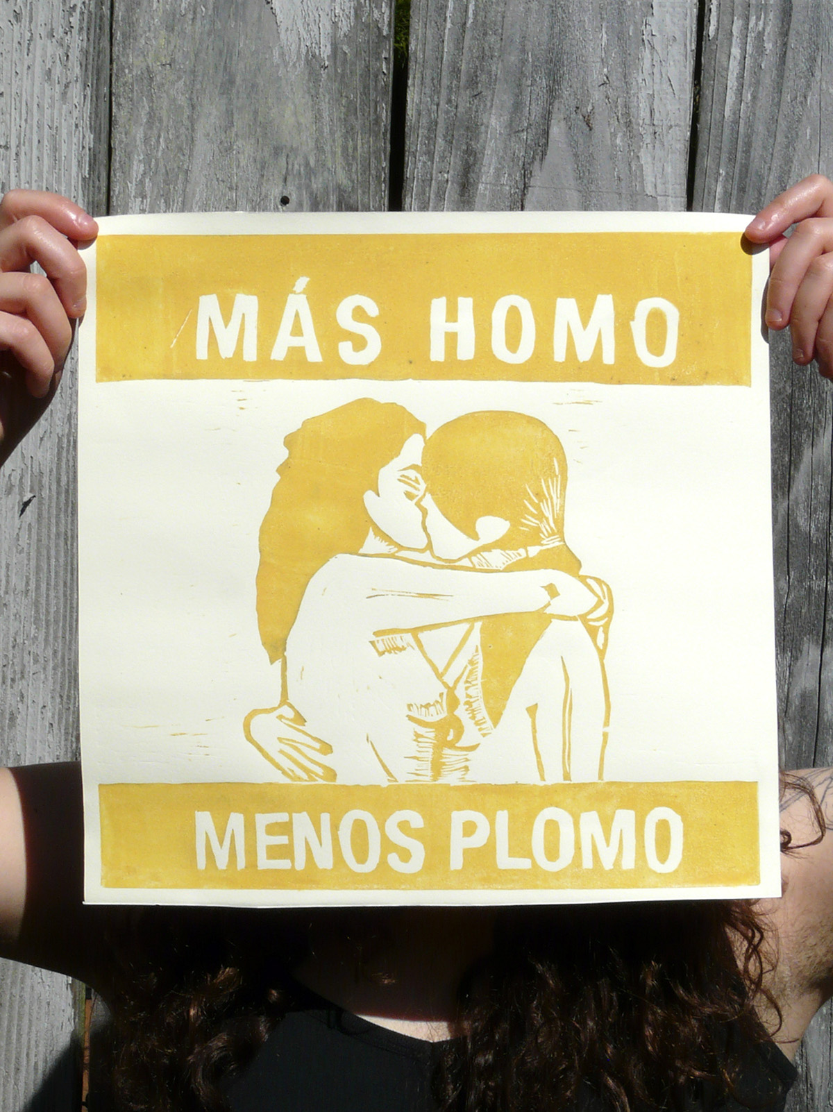 activism printmaking linocut poster colombia Equal Marriage Matrimonio Igualitario afiche Actvismo grabado linoleo