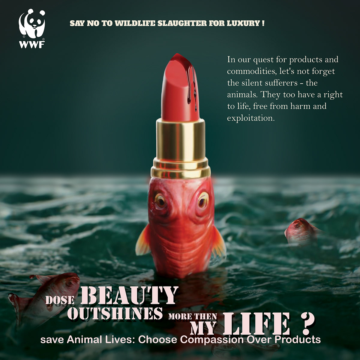 WWF WWF Campaign campaign Advertising  graphic design  Graphic Designer design Adobe Portfolio Adobe Photoshop animals