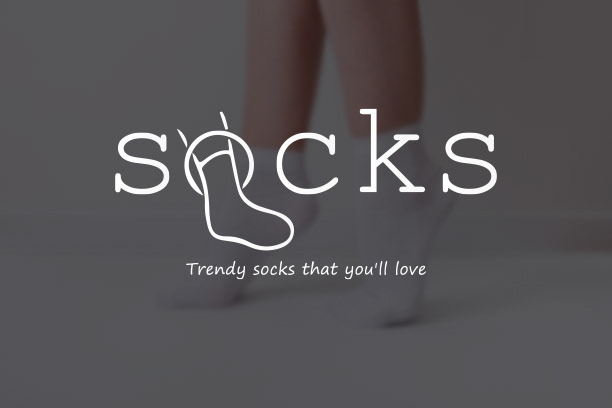 socks Fashion  logo Logo Design socks design