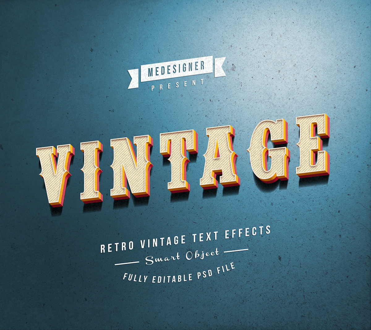 3D add-on lettering Logotype photoshop Retro template text effect typography   vintage