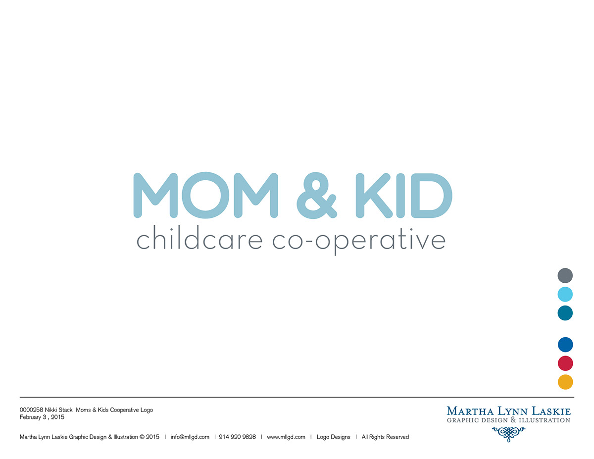 child care logo marthalynnlaskie women mom Co-operative Collection blue cool logo family local kids bright clever