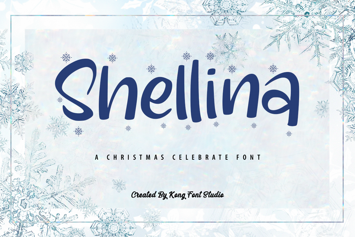 branding  celebration Christmas font Logotype merrychristmas Script shellina snow snowman