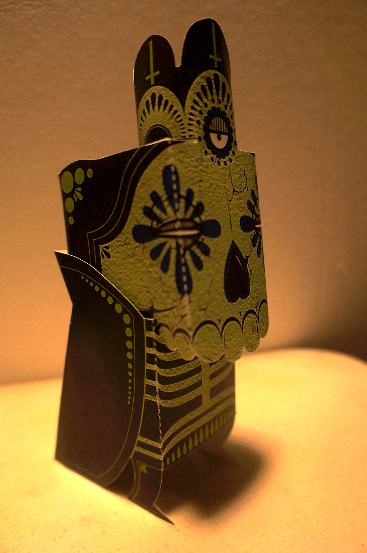 paper toy skull calavera count count skull toy art toy