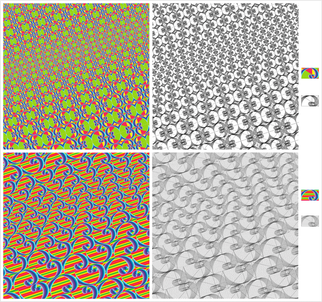 visual Thinking elements rythm ambiguity Gradiation radiation golden section singular unity CMYK colors optical illusion foregroung and background