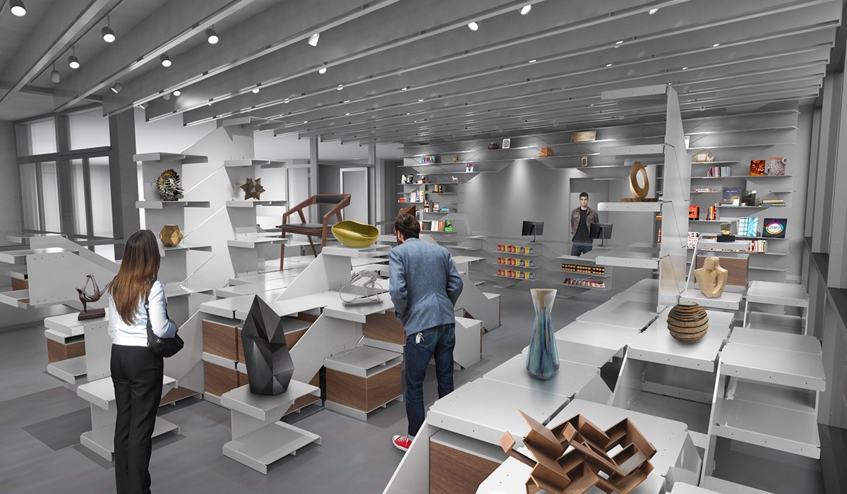 IntAr Interior Architecture adaptive reuse store Retail risd risd works RISD Museum cloud spring