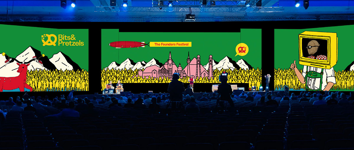 Bavaria billboard CI colorful corporate design Founder german new rocketandwink