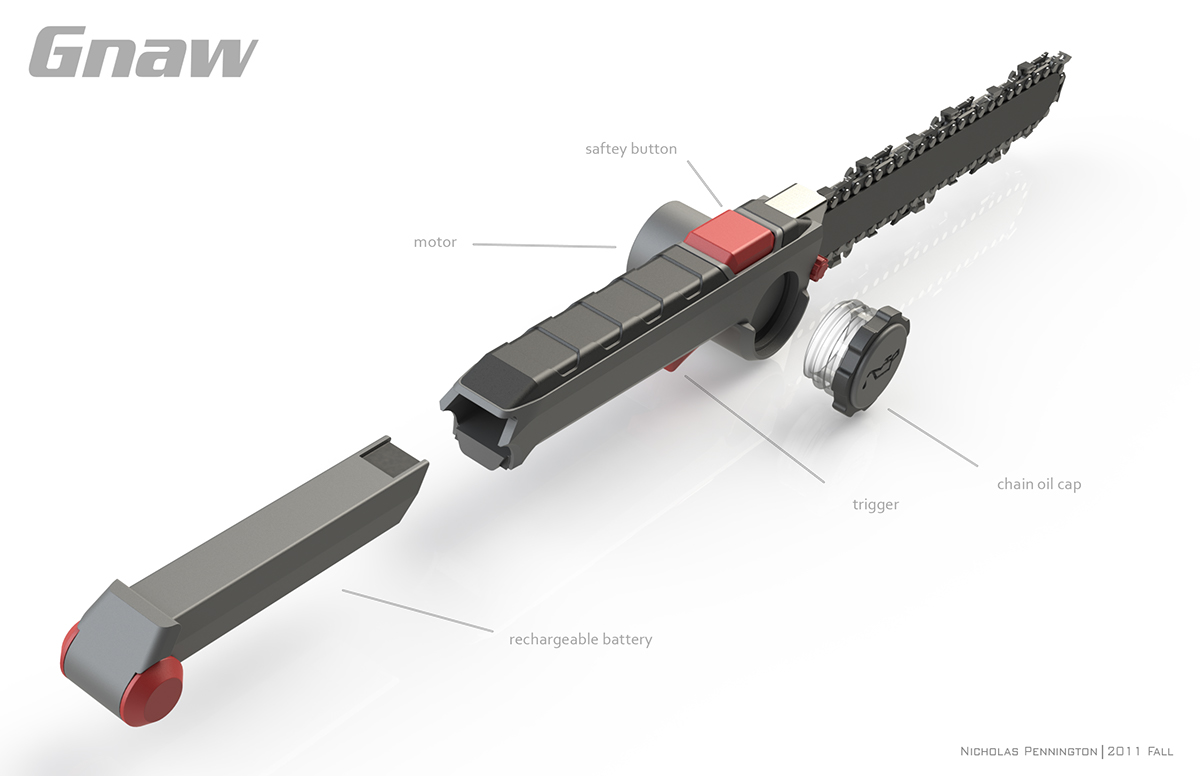Adobe Portfolio chain chainsaw gnaw knife Outdoor pocket SAW small Solidworks 3D model