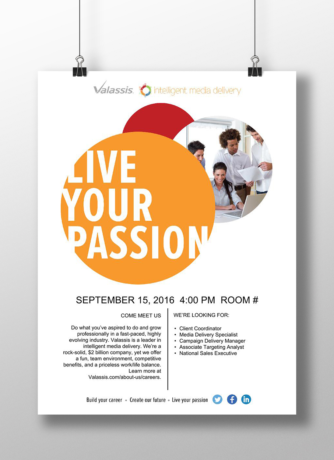 career fair poster graphic design  career workplace Recruiting hire Valassis scantron harland clarke