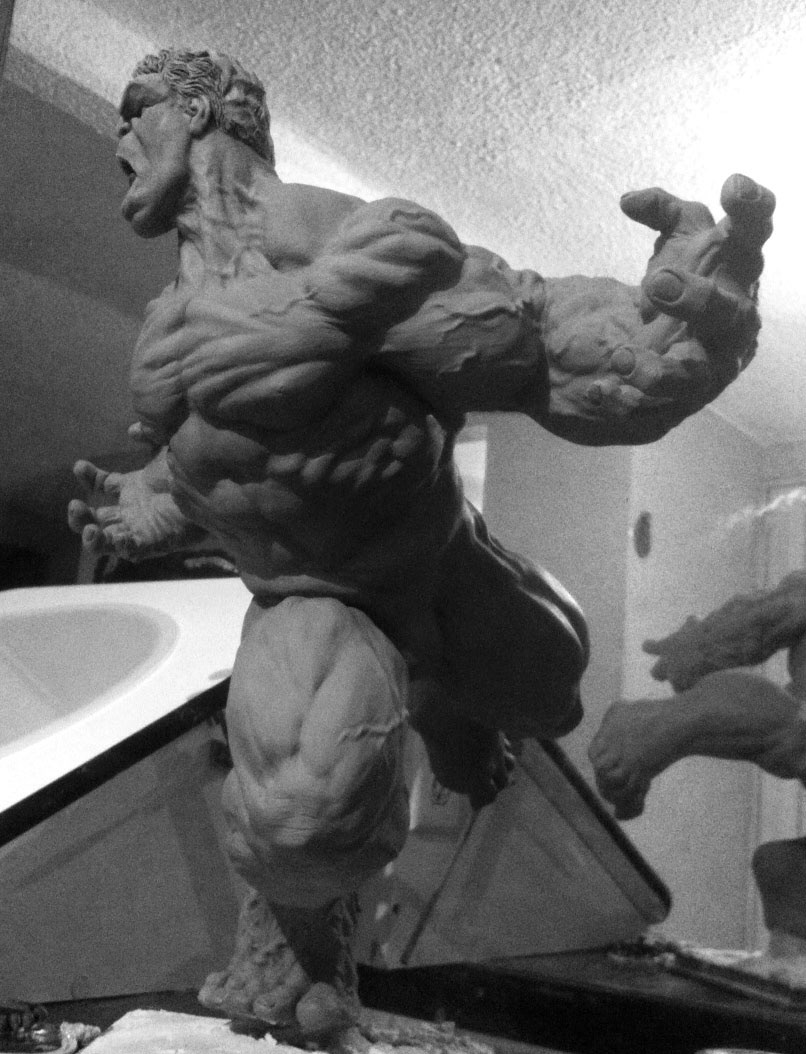 hulk maquette sculpture sculpture Hulk aaron rey escultura Avengers
