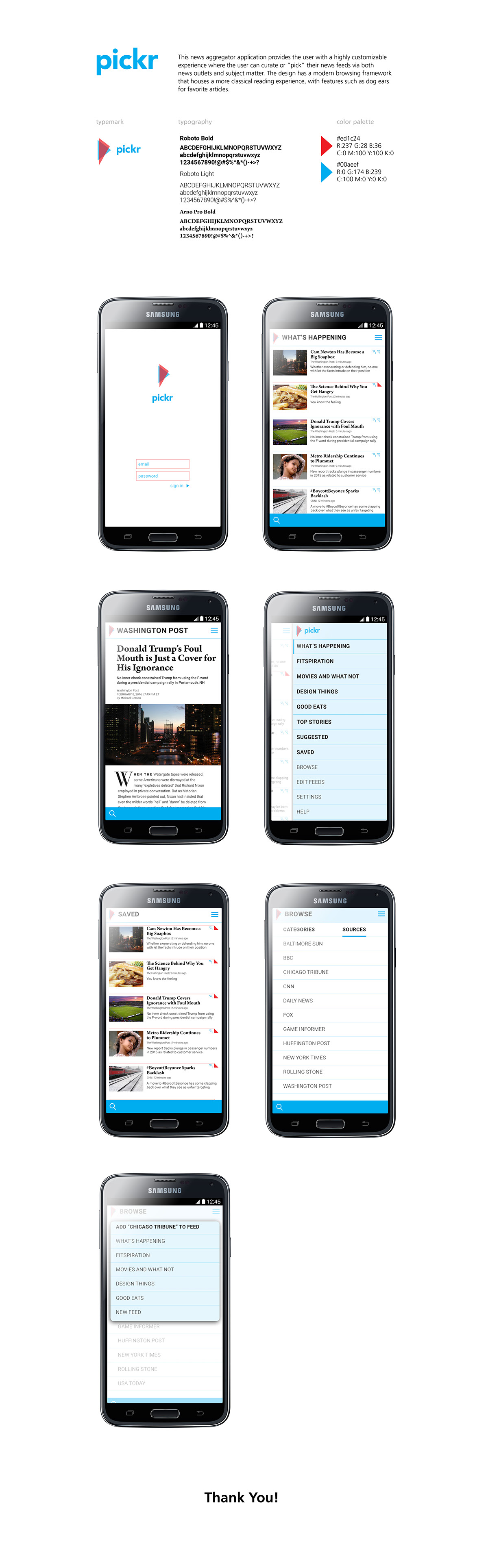 publication design Android App news aggregator aggregator mobile Mobile Application identity user interface ux UI