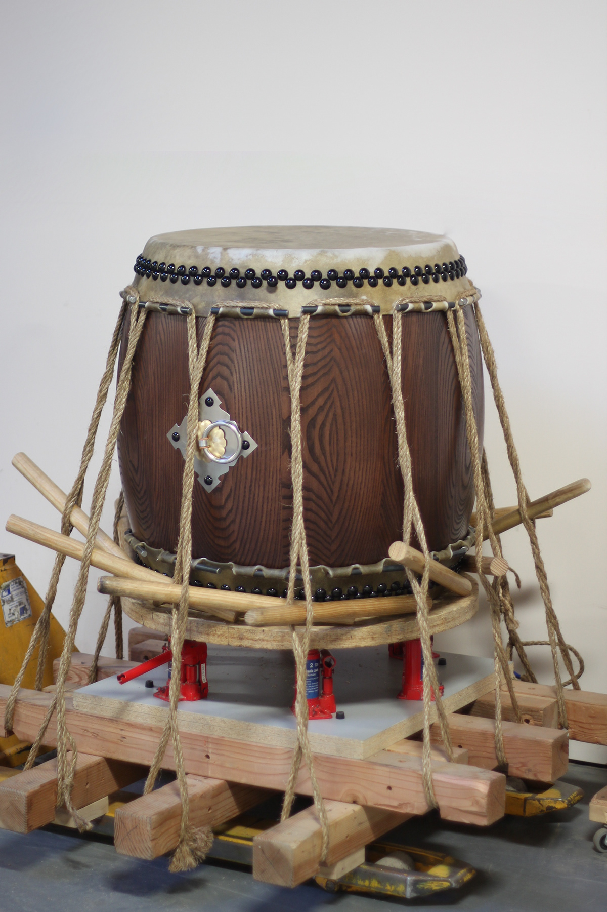 taiko drum instrument japanese cnc digital fabrication wood Rawhide traditional