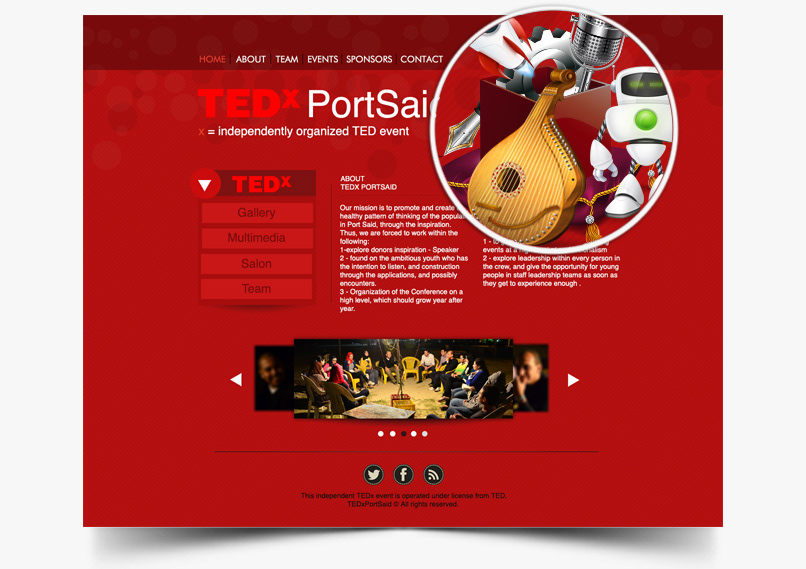 TED TEDx Website Entertainment design Technology red head zoom hima elmahy Web