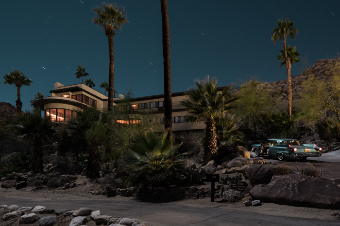 blachford midnightmodern midnight modern Palm Springs California moonlight moonlit supermoon mid century desert moderism pools